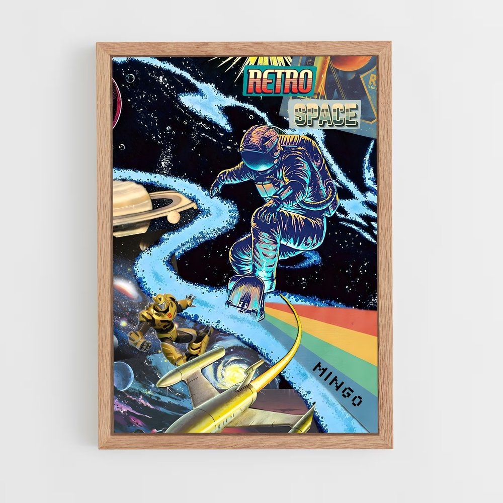 Poster Vintage cosmos énigmatique – affiche Espace rétro (vue 4)